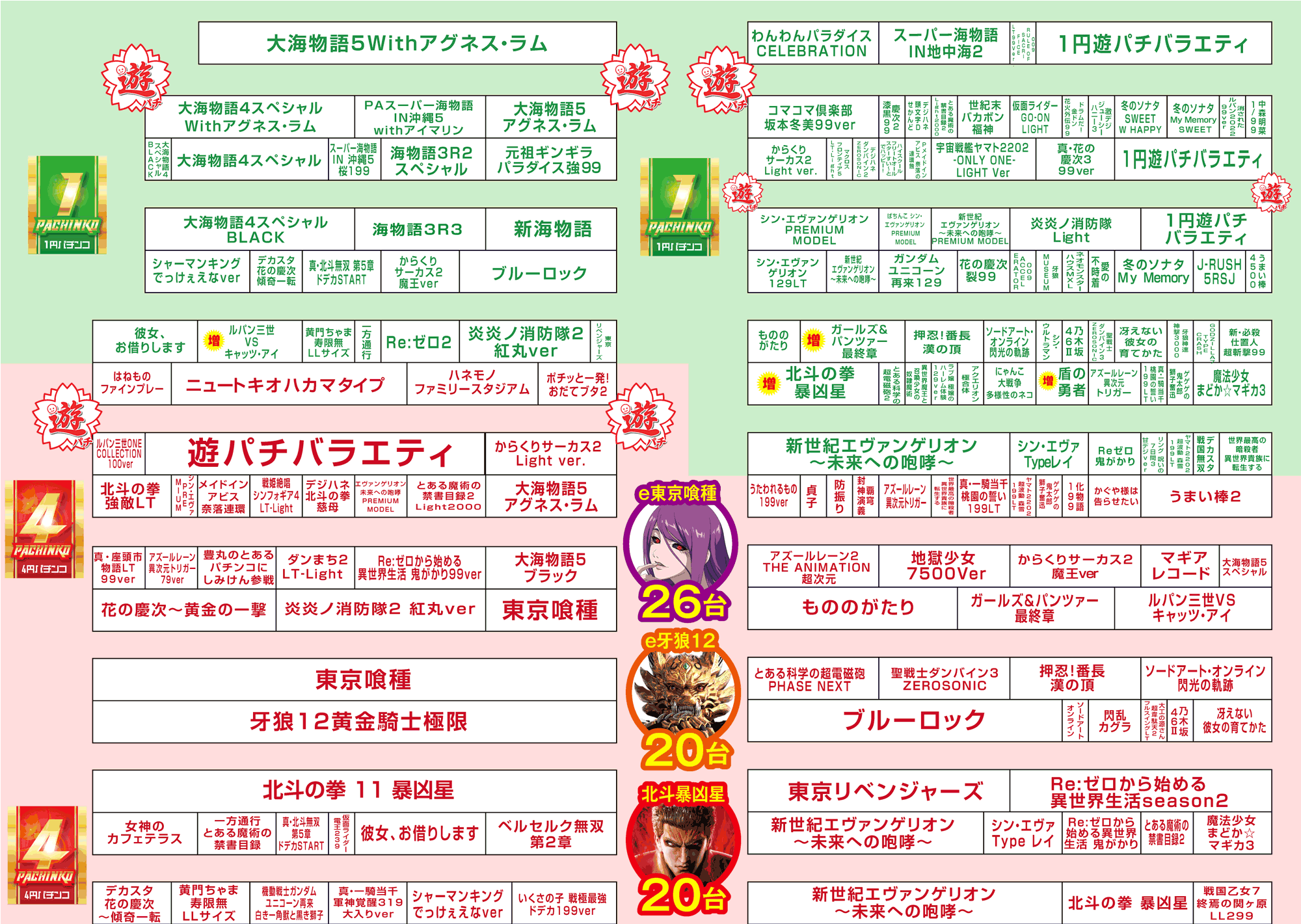 haru 2点おまとめ 機種ラインナップ_12/8 18:00 - 【公式】プレイランドキャッスル春日井店