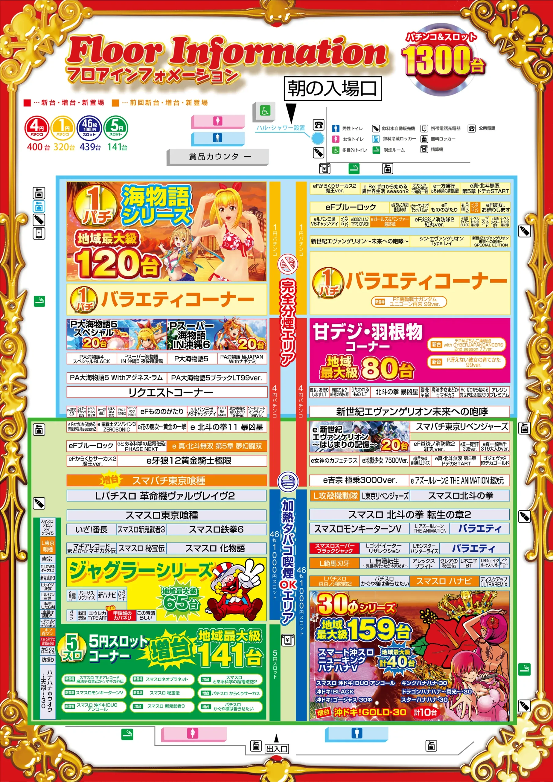 機種ラインナップ - 【公式】プレイランドキャッスルワンダー店